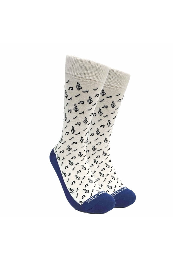 Melodic and Sophisticated Music Note Pattern Socks (Adult Large)