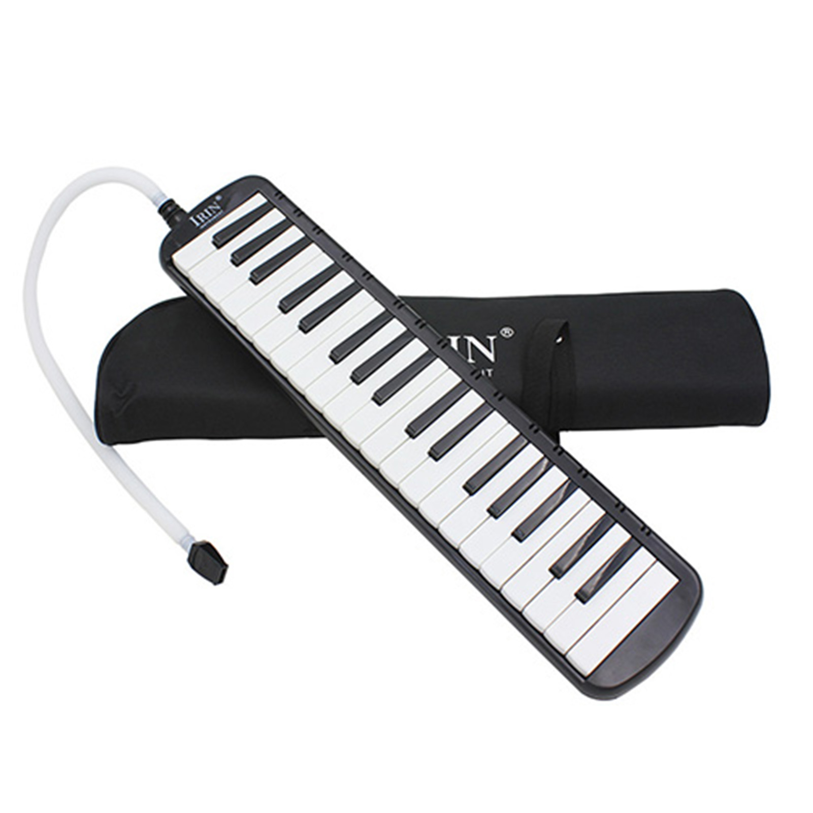 Melodica 37 Keys Tubes Mouthpiece Air Piano Keyboard Musical Instrument with Carrying Bag, Black - image 1 of 6