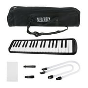 Melodica,With 2 Soft Air Piano With 37 Air Piano 2 Nozzles Wind Soft Blow Pipe Nozzles Wind With Piano With 2 Blow Pipe 2 Dsfen Mewmewcat Musical Rusuo Black