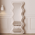 thumbnail image 1 of Melodieux 24"x 63" Free Standing Flannel Frame Wavy Full Length Mirror, 1 of 4
