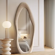 Melodieux 24"x 63" Free Standing Irrefular Wavy Full Length Mirror