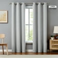 thumbnail image 1 of Melodieux Linen-textured Blackout Room-Darkening Thermal Insulated Curtains, Grommet Top, 2 Panels, White, 50 x 84 Inch Length, 1 of 9