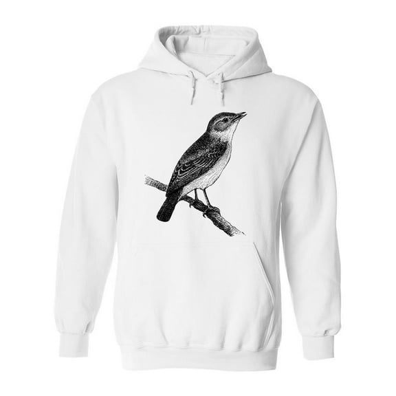 Melodious Willow Warbler Drawing Hoodie Men -Image by Shutterstock, Male Large