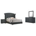 thumbnail image 1 of Melody 4-piece Queen Bedroom Set Grey, 1 of 13