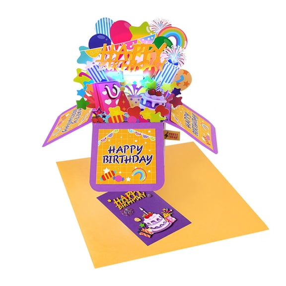 Melody-Enabled Greeting Card With LED & Display Box For Celebratory Moments
