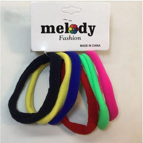 Melody Fashion_6 Colors Tick Soft Seamless Hair Ties, Large Hair Ties _ REL620