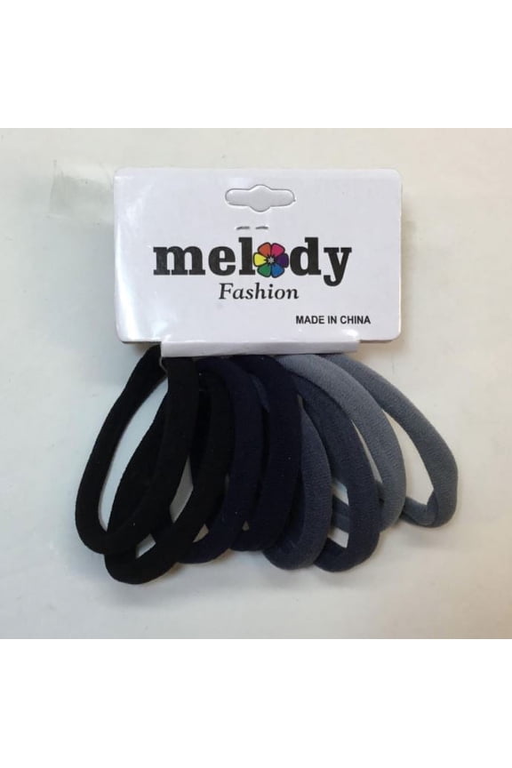 Fashion_ Black & Gray Thick Seamless No Slip Hair Bands Soft Elastic Hair Ties _ REL 830