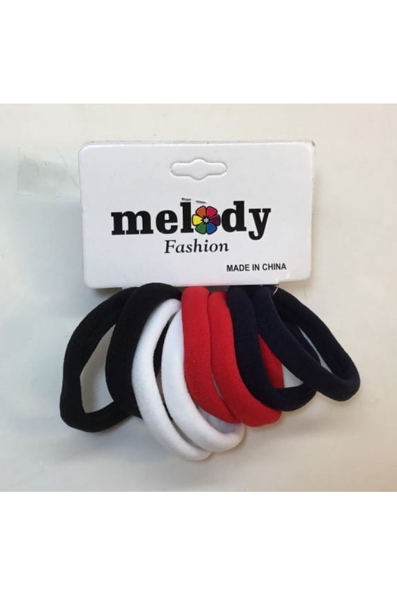 Fashion_Black & Red & White  Thick Seamless No Slip Hair Bands Elastic Ties Soft Ponytail Holders_ REL826