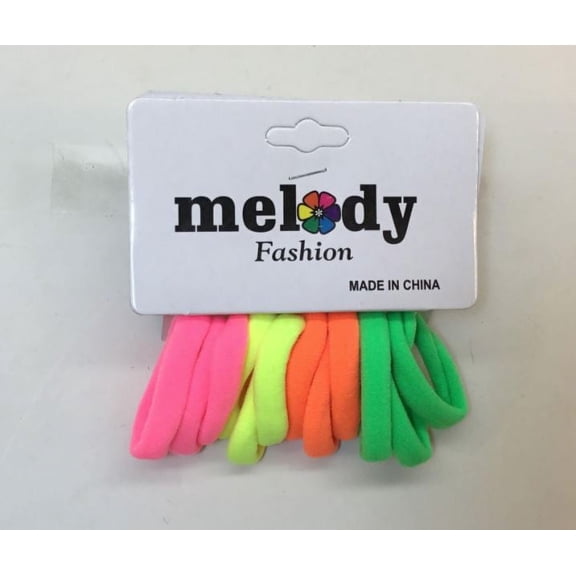 Melody Fashion, Colorful Fluorescent Small Cute Thick Seamless No Slip Elastic Hair Ties _ REL1319