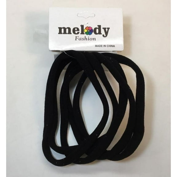 Melody Fashion Hair Scrunchies, Black