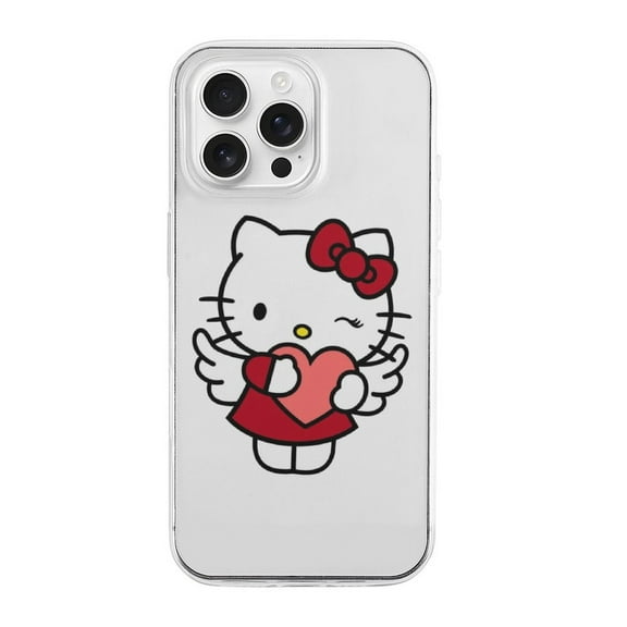 Melody Hello Kitty Compatible with iPhone 16 Pro Max Case Full Covered Soft Slim Rugged TPU Phone Case Shockproof Non-Slip Anti-Fingerprint Basic Cases Protection
