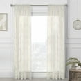 thumbnail image 1 of Melody Jacquard Lace Window Curtain Panel 56" x 84" in Eggshell, 1 of 6