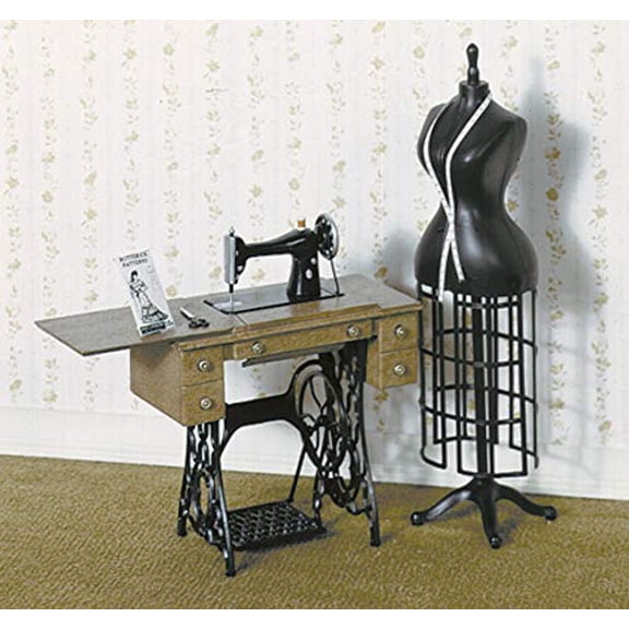 Melody Jane Chrysnbon Dollhouse Sewing Machine & Mannequin Furniture Kit Model Kit F-200