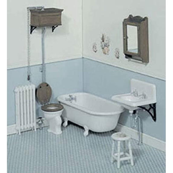 Melody Jane Chrysnbon Dollhouse Victorian Bathroom Furniture Kit Model Kit F-230