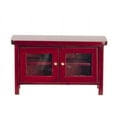 thumbnail image 1 of Melody Jane Dollhouse Modern Mahogany Cabinet TV Stand Miniature Living Room Furniture, 1 of 1