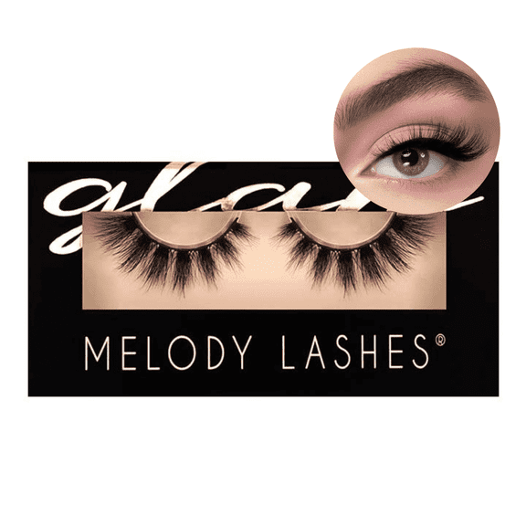 Melody Lashes vegan eyelashes, false eyelashes soft clear band (Violette)