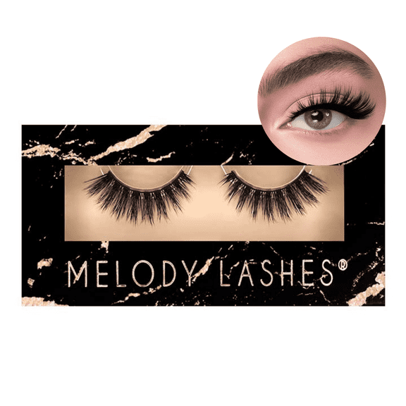 Melody Lashes vegan eyelashes, false eyelashes soft cotton band (Cheerleader)