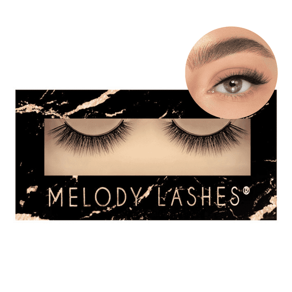 Melody Lashes vegan eyelashes, false eyelashes soft cotton band (Elin)