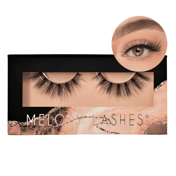 Melody Lashes vegan eyelashes, false eyelashes soft cotton band ( Nora )