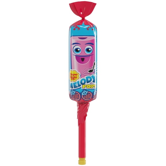 Chupa Chups Melody Pop, Assorted Flavors, Whistle Lollipops, Individually Wrapped Candy, 1 Lollipop
