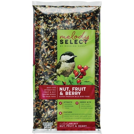 1-pack Morning Song Nut, Fruit & Berry Bird Food Melody Select - Wild Bird Blend - 1 Pack, 9 lbs — Construction & DIY Use, Standard Hardware Spec