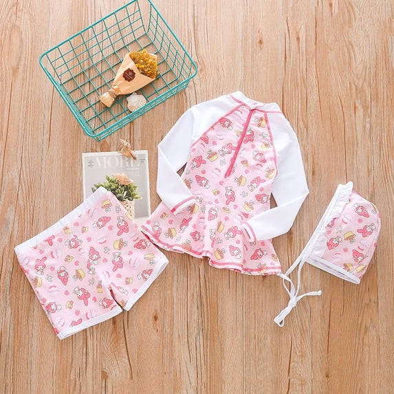 Melody Swimsuits Summer Sun Protection Split Speed Drying Hot Spring Cute Summer Swimsuit