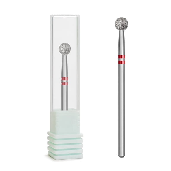 MelodySusie 4mm Ball Shape Cuticle Cleaner Nail Drill Bit, 3/32'' Carbide Diamond for Dead Skin Removal, Silver