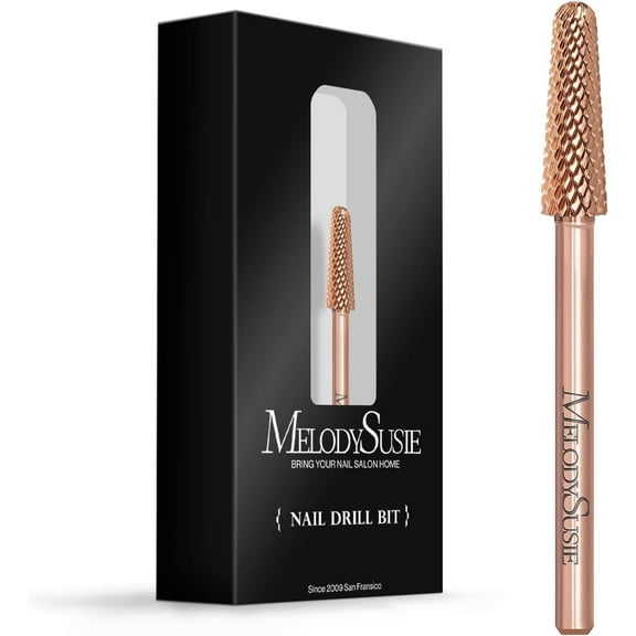 MelodySusie Cone Shape Nail Drill Bits, 3/32'' Carbide Tungsten Bits for Manicure Pedicure,Medium