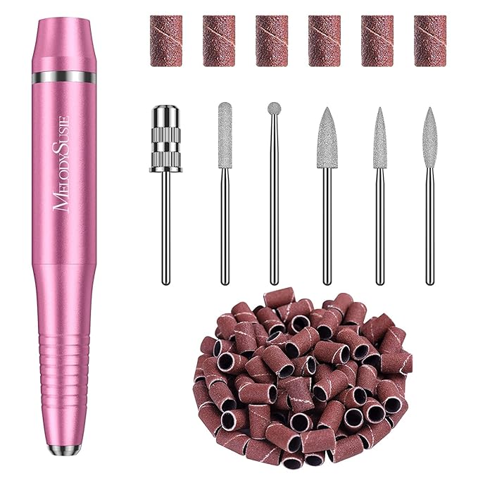 MelodySusie Electric Nail Drill Kit, Portable Electric Nail File