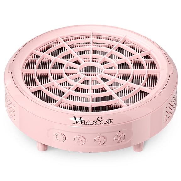 MelodySusie HProE Portable Nail Dust Collector 3800RPM Motor 3 Suction Speeds Reusable Filter for Home DIY & Salon, Pink