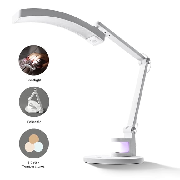 MelodySusie LED Manicure Table Lamp for Nail Techs, S-Pro29G Professional Nail Desk Light with Magnetic UV Curing Lamp