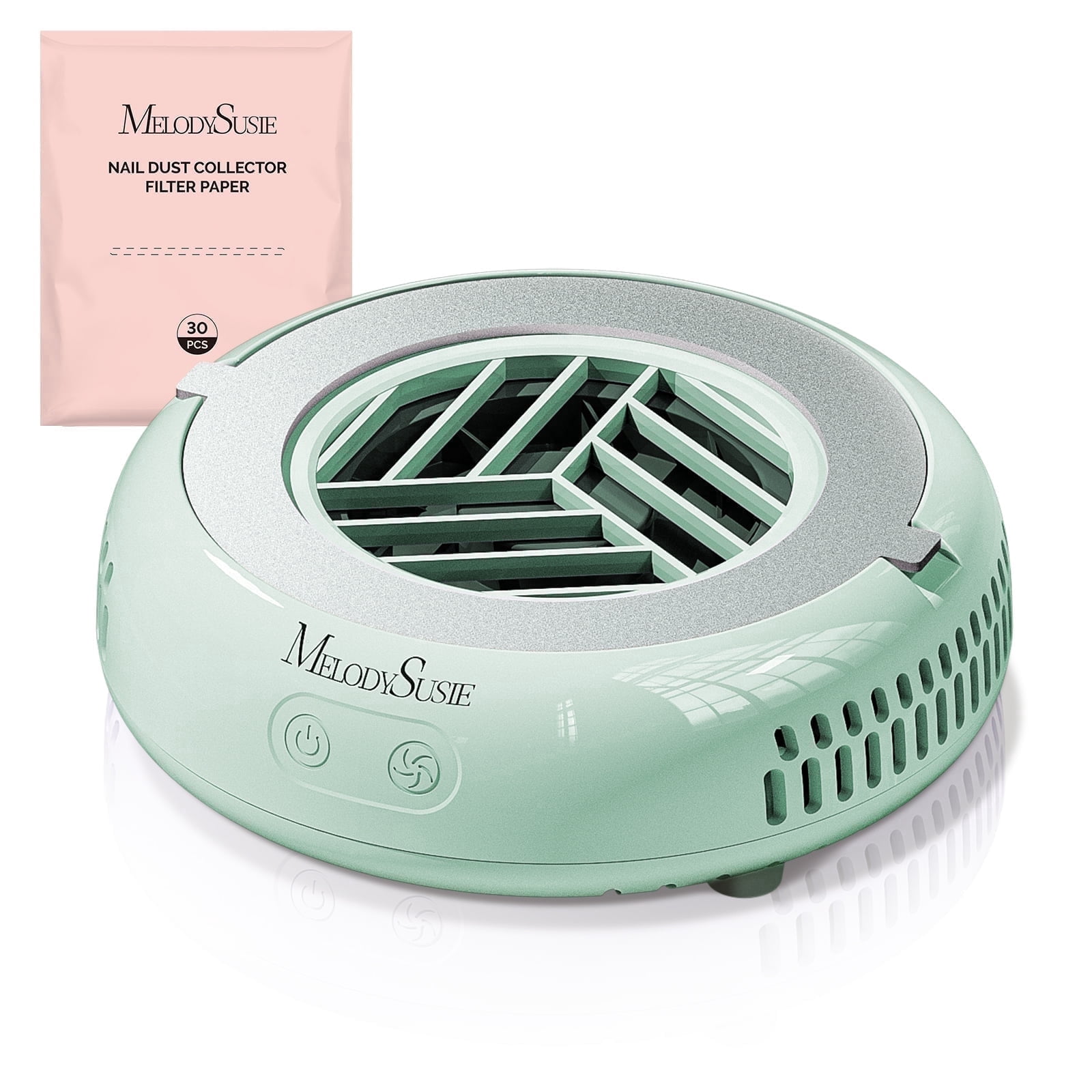 MelodySusie Mini Nail Dust Collector,HProA 6000RPM Portable Suction Vacuum Fan with 30 Pcs Filter Papers,Pink