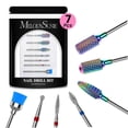 thumbnail image 1 of MelodySusie Nail Drill Bits Set, 7pcs Tungsten Carbide Diamond Nail Drill Bits for Acrylic Nails Poly Gel Cuticle Remove, 3/32'' Professional Nail Bits for Nail Drill Efile, 1 of 9