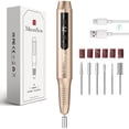thumbnail image 1 of MelodySusie Cordless Portable Nail Drill, 25,000 RPM PC180G Rechargeable Nail E-file Kit, with Drill Bits & Sanding Bands, Gold, 1 of 7