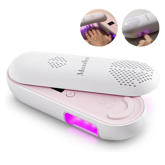 Melodysusie UV Nail Lamp, Plus20F Cordless Rechargeable UV Nail Light UV Protection Innovation for Gel Nails with 2 Timers, Home & Salon, Pink