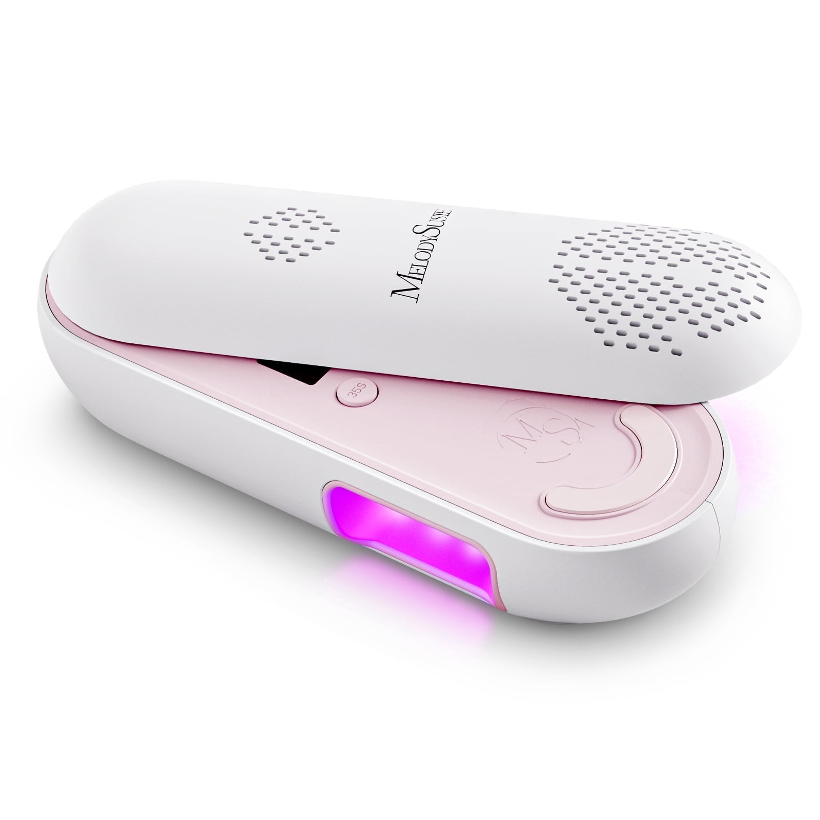 MelodySie Cordless UV Nail Lamp,Art04M Flash Cure Light For Gel X Nails Portable UV Light Nail Dryer MelodySie French Nail Stamper, Nail Stamper Kit 2PCS Pink
