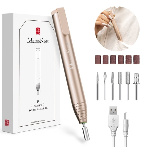 MelodySusie PocketNail PC100G Portable Nail Drill,Gold