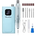 thumbnail image 1 of MelodySusie SC300E Clip-on Rechargeable Nail Drill, 30000RPM Cordless E-File with LED Display & Accessories for Nail Care, Ocean Blue, 1 of 8