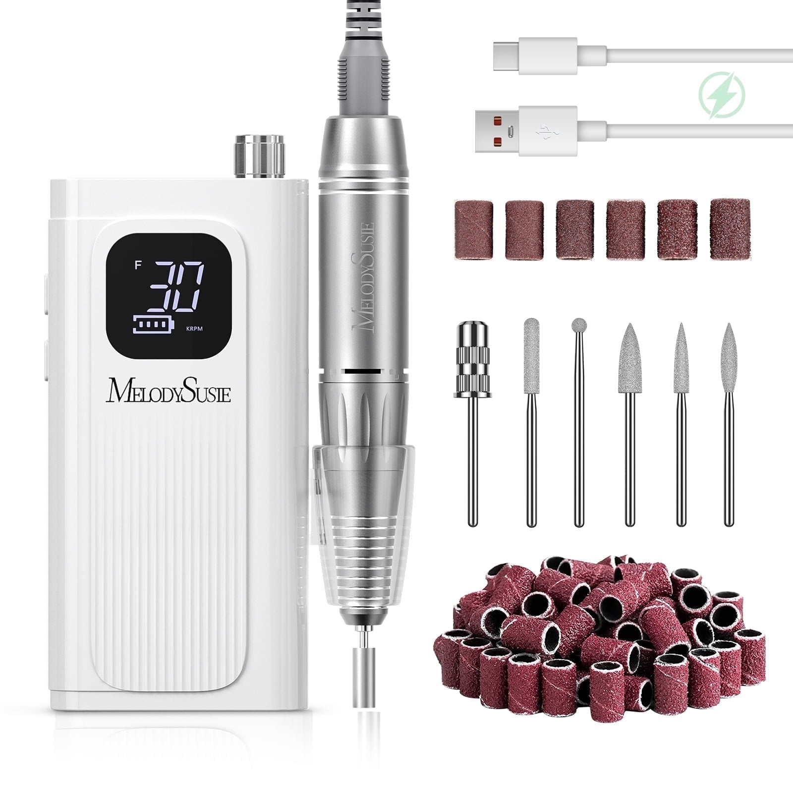 MelodySusie, Electric Nail Drill Machine, SC300F, 30000 RPM