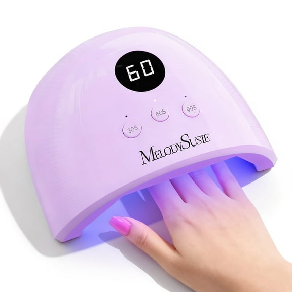 MelodySusie UV Nail Lamp, PLUS30F UV Light for Gel Nails True 36W Professional LED Nail Dryer with 3 Timer, Smart Sensor, LCD Display,Purple
