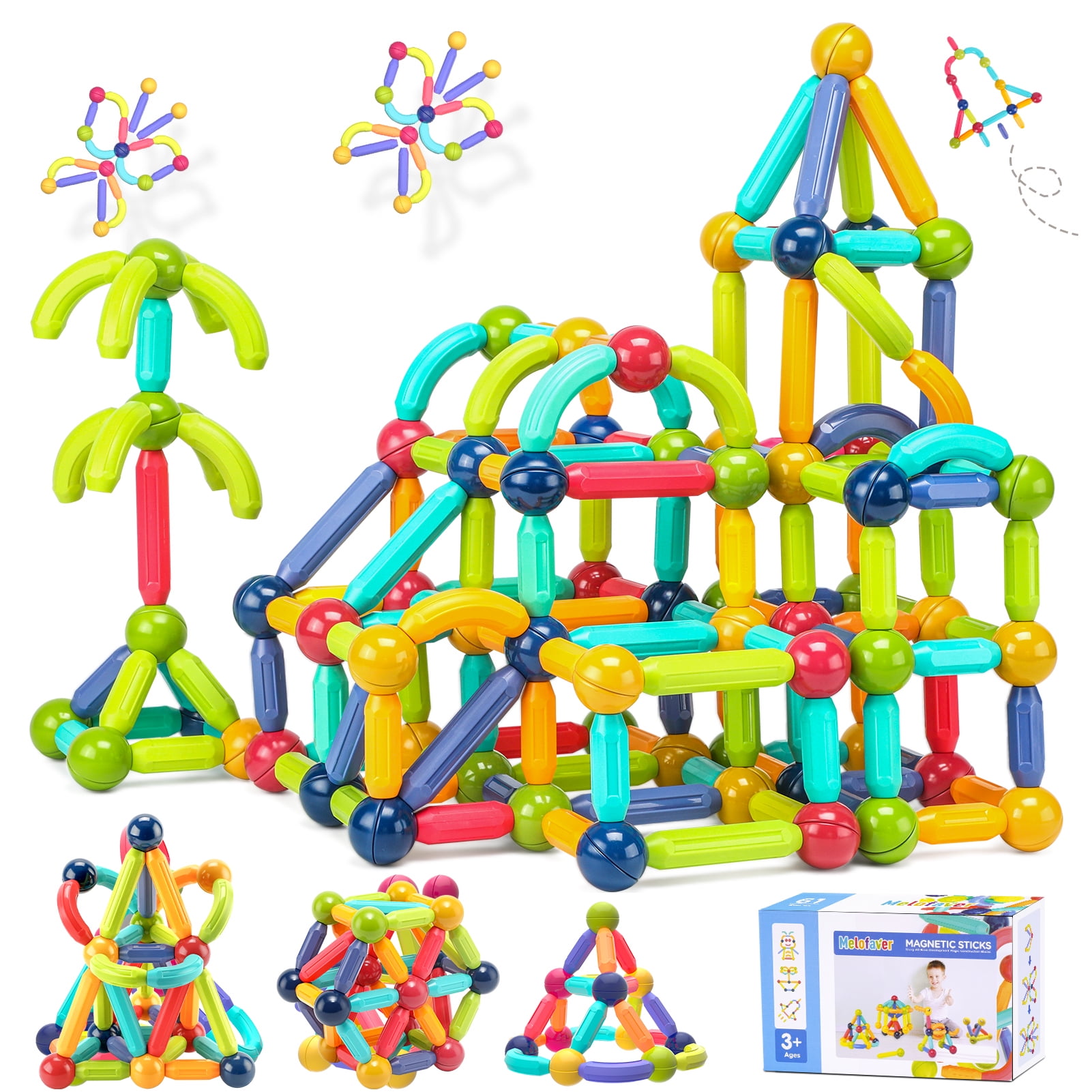 magnetische spielzeug Melofaver Montessori Magnetic Building Blocks, STEM Educational Toys