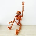 thumbnail image 1 of Melomogo 1Pcs Halloween Skeleton Decorations, Pumpkin Skeleton Movable Hanging Skeleton Plastic Bone for Halloween Indoor Outdoor Ghost Party Decoration, 1 of 8