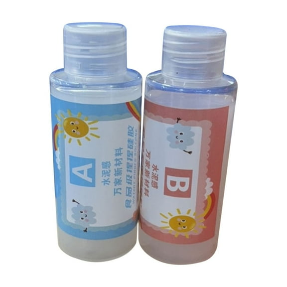 Melomogo 6Pcs Squishy Kit Liquid Silicone for Squishy Making Kit Squishies Making Kits Silicone Rubber Decompression Gift