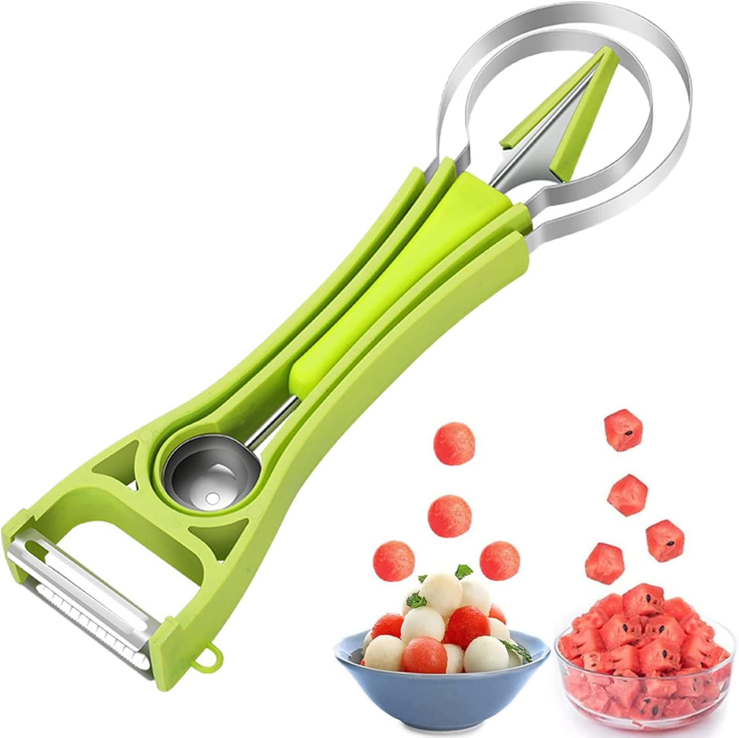 Melon Baller Scoop, 5 In 1 Fruit Cutters Shapes, Fruit Scooper and