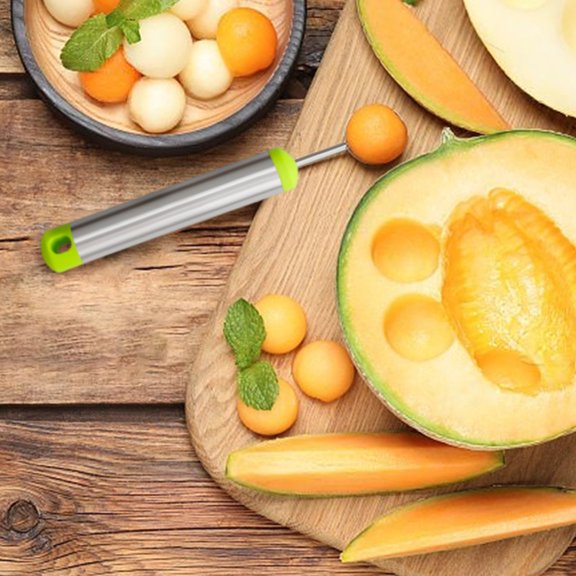 Melon Baller Scoop Multi-Functional Ice Cream Scoop For Fruits Melons Desserts Home Kitchen Party Platter Decoration(Green)