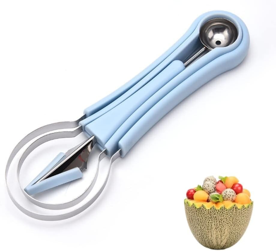 Melon Baller Scoop Set, 2025 New Fruit Cutter Multifunctional Stainless ...