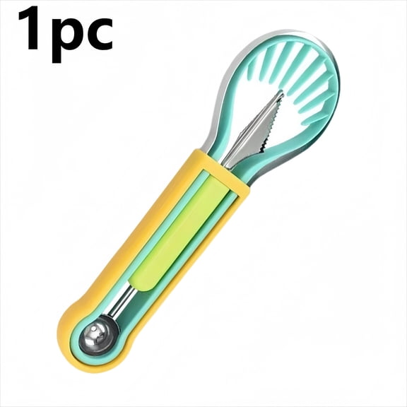 Melon Baller Scoop Set, 4 in 1 Stainless Steel Fruit Carving Tools for Dig Pulp Separator, Watermelon Cutter Slicer Fruit Scooper Stainless Steel Fruit Tool Set