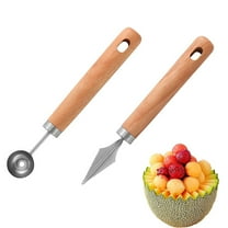 Melon Baller Scoop, Watermelon Baller Scoop & Fruit Carving Cuter, DIY Watermelon Cantaloupe Ice Cream Tool for Party Decoration