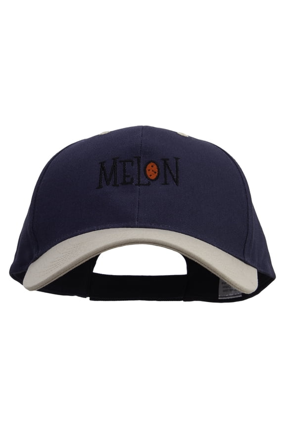 Melon Embroidered Big Size High Profile Twill Cap - Navy Khaki XL-3XL