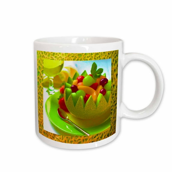 3drose, Melon Fruit Salad, 15oz Mug